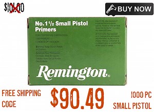 Remington Small Pistol Primers 1,000pc Box $90.49 FREE S&H CODE