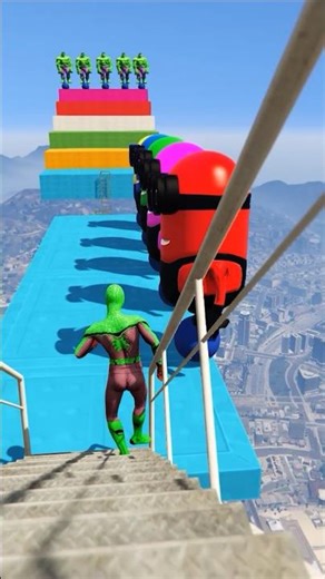 GTA 5 Epic Water Ragdolls Spiderman Jump/Fails Ep 210 #shorts