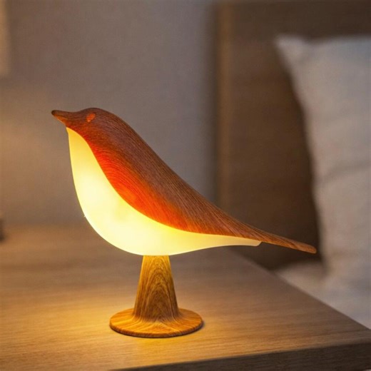 Bird LED Table Lamp USB Powered Desk Lamp 8'' Scandinavian Minimalist Bird Light 6W Night Light Three Color Modes Warm Cool USA Modern Decor - Etsy
