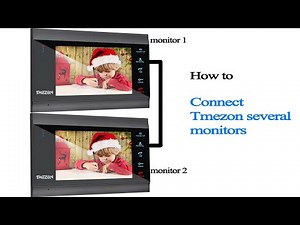 How to Connect Tmezon several monitors security intercom system Model:MZ-IP-739B