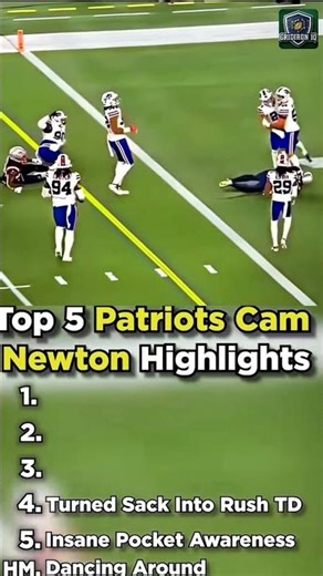 Top 5 patriots cam Newton highlights #nfl #nflbreakdown #gridironiq #football