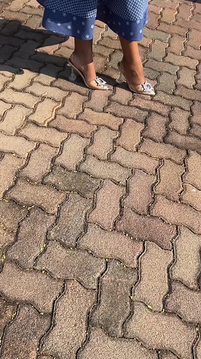 Stylish Blue and White Polka Dot Dress Outfit Inspiration