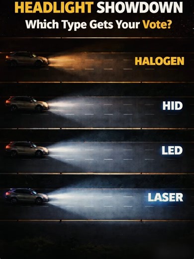 🔦 Headlight Battle 👀 💡 Halogen 🌟 HID ✨ LED 💥 Laser Which one wins for you? Brightness? Style? Night visibility? Drop your pick below ⬇️ #Nilight #Headlights #CarTok #TruckTok #OffRoad #LEDLights #NightDriving #CarMods