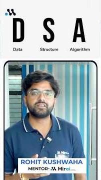 DSA Decoded in 30 Seconds | Every Coder’s First Step #dsa #mirai