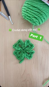 🍀 Crochet along with me! 🍀 We’re making the cutest 4-leaf clover using a 2-round, beginner-friendly pattern that works up in minutes. This is Round 1 — I’ll show you exactly where each stitch goes so you can follow along in real time. Perfect if you’re new to crochet or just want a quick, satisfying win. 👉 Comment CLOVER and I’ll send you the link to the full written instructions on my blog. ✨ Save this for later repost to your stories so your crochet friends can join in! #stpatricksday #croc