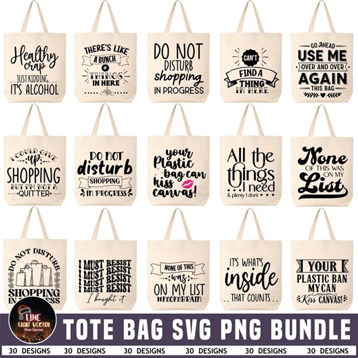 Tote Bag SVG Bundle, Funny Tote Bag Svg, Funny Quotes Svg, Tote Bag Png, Tote Bag Sayings, Mom Bag Svg, Market Bag Svg, Digital Download - Etsy