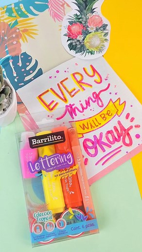 Kit lettering tropical Encuéntralo en Lumen y en Mercado Libre 👉https://bit.ly/44H3u2h Magia en cada trazo ✨ #Barrilito #CreaConBarrilito #lettering #LetteringConBarrilito #LetteringTime | Barrilito