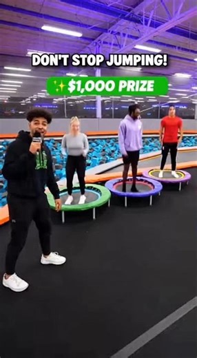 Last to Stop Jumping Wins $1,000! 🦘💸 #shorts