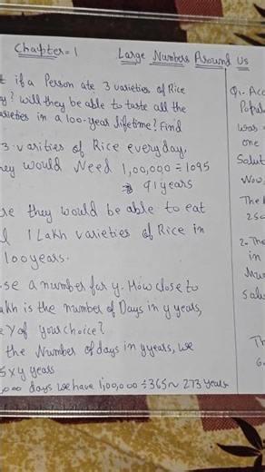 Class 7 Chapter 1 Large Number Around Us Math #shorts #maths