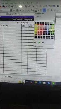 #basic excel bill invoice draw and formating border #short