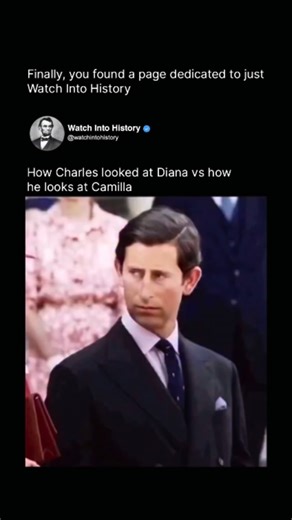 Watch Into History on Instagram: "The way King Charles has been photographed looking at Princess Diana compared to how he looks at Camilla has long been interpreted as a visual reflection of his emotional reality. During his marriage to Diana, public appearances often captured a relationship defined by obligation rather than intimacy. Charles’s expressions tended to be reserved and formal, shaped by royal protocol, personal incompatibility, and the immense pressure surrounding their union. Their