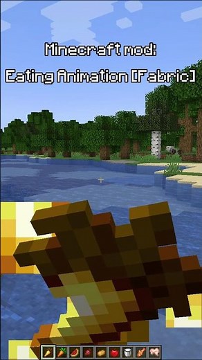 Eating Animation mod for fabric! #minecraft #theone_ss #eatinganimationmod