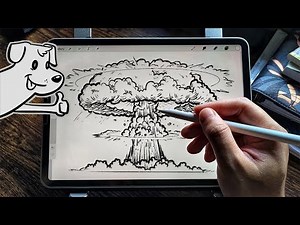 How to draw mushroom cloud 💣