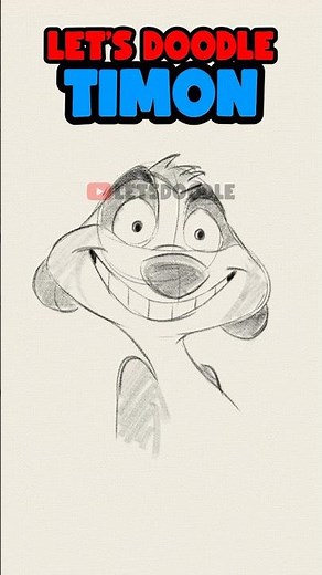 LET’S DOODLE - TIMON (The Lion King) #drawing #letsdoodle #art #disney #sketch #timon #tutorial
