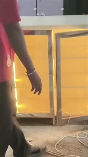 wooden rack LED panel##videos