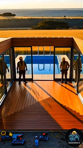 Building a Luxury Farmhouse Pool Pavilion from Scratch | AI Timelapse