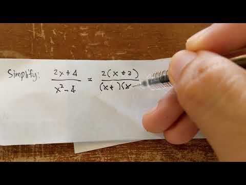 Simplifying rational expressions: A step-by-step example. Watch how to factor and cancel! #algebra