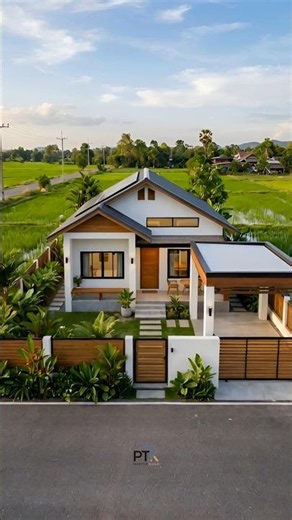 ไอเดียบ้านชั้นเดียว เป็นบ้านปูทรงหลังคาจั่ว ดูสวยงามทันสมัย | DL_EP89 #บ้านชั้นเดียว #home
