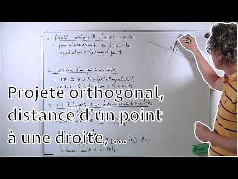 2GT - GEOMETRIE SANS REPERE - Projeté orthogonal d'un point sur une droite, applications