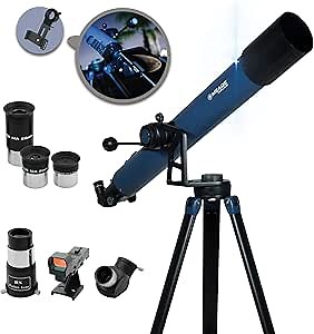 Meade Instruments – StarPro AZ 80mm Aperture, Portable Beginner Refracting Astronomy Telescope with Bonus Adjustable Smartphone Adapter - Compact Alt-azimuth (AZ) Manual Mount