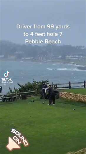 ⛳️ Par-3 7th at Pebble Beach 💨 Blowing a hooley 🏌️ Hitting driver (!) 📐 To 4 feet (!!) | National Club Golfer