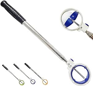 Golf Ball Retriever,9Ft Stainless Golf Ball Retriever Telescopic for Water with Durable Spring Release-Ready Head,Golf Ball Picker Grabber Tool with Locking Clip,Golf Gift for Men