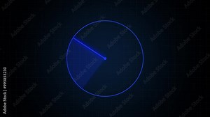 radar animation and tech background. Radar Screen Scanner Display Monitoring on grid background.