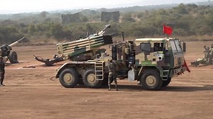 1.5M views · 10K reactions | Indian Army 122 mm 'Upgraded' Multi Barrel Rocket Launcher Firing practice | Indian Defence Now | Facebook