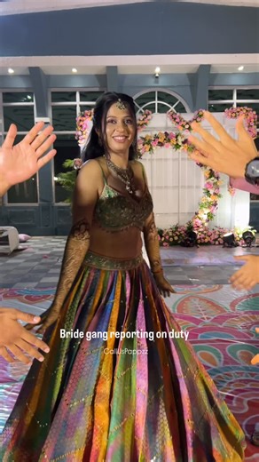 Destination Wedding Content Creator on Instagram: "Bride gang on duty 😚 Couple - @lawoflove_thebubustory Shot & Edited by - @calluspappzz #fypage #relatablecontent #funnyweddingreels #destinationwedding #luxuryweddings viralcontents exploremore reelideas calluspappzz"