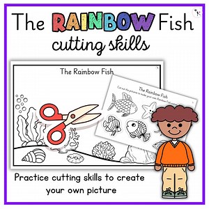 Rainbow Fish Craft: Create Your Own Colorful Picture With Cutting Skills for Kindergarten Learning - Etsy Canada