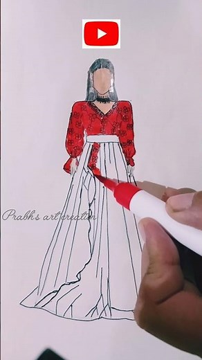 Dress Inspired by youtube trends👗 #shorts #art