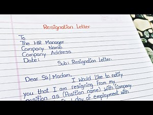 How to Write a Resignation Letter in English (Easy Format)