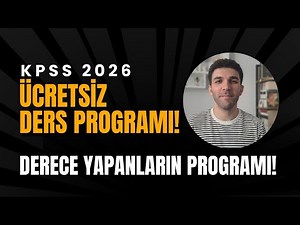 KPSS 2026 Free Course Schedule! Program for Highest Ranking Students!