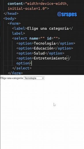How the select tag works in HTML