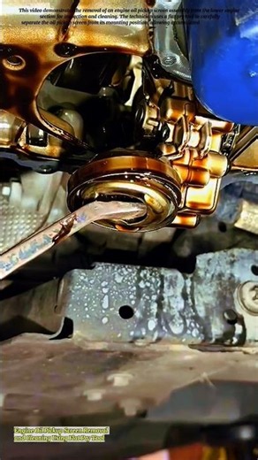 Engine Oil Pickup Screen Removal and Cleaning Using Flat Pry Tool