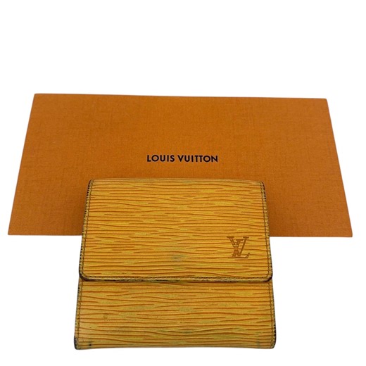 Cartera Louis Vuitton Epi de piel amarilla auténtica - Etsy México
