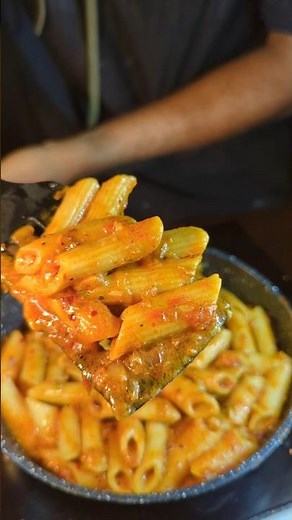 Easy Red Sauce Pasta Recipe 🔥😋#cooking #asmr #pasta