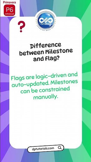 Milestone vs Flag in Primavera P6 | Key Differences