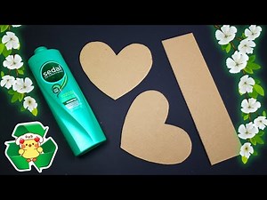 ¡No tires los botes de shampoo ni el cartón! mira lo que hice🥰Valentine's day🥰IDEA PARA SAN VALENTIN