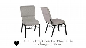 Wholesale Cheap Church Chairs Interlocking Grey Color  Padded Cushion Back Church Chairs for Sale