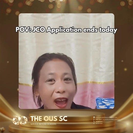 3.2K views · 19 reactions | POV: My honest reaction nung nalaman kong magsasara ang JCO Application in 1 hour. Like Oh my gosh! APPLY NOW!  What is a JCO? Know more here: https://web.facebook.com/share/p/16LF6wW7A6/  Application form: https://forms.gle/DoN4VRpasdtmkcuD7 #JCOIgnite25 #PUPOUSSC2526 | PUP Open University System Student Council | Facebook