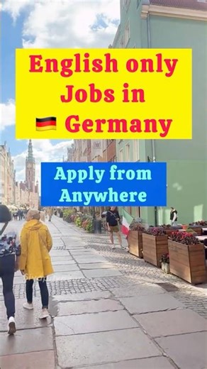English only Jobs in 🇩🇪 Germany #germanyjobs #jobsineurope #europejobs #indiansineurope
