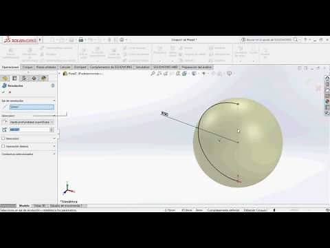 Solidwork revolución (esfera y cilindro).