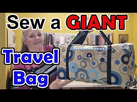 How to sew a giant travel bag DIY duffle, sports, gym, multi purpose bag with 6 large pockets