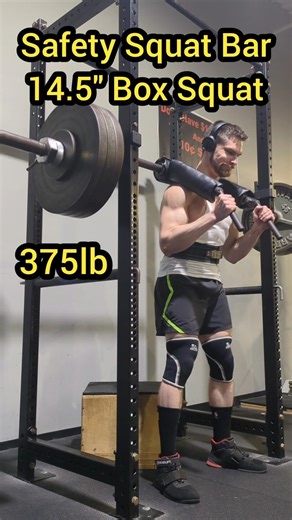 375lb SSB Parallel Box Squat (173lb BW)