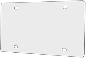 2 Pack Blank License Plate 4 Hole Clear Acrylic Laser Cut 12" x 6" DIY Personalization Customizable Unique Different Compatible with Most Vehicles by Marketing Holders