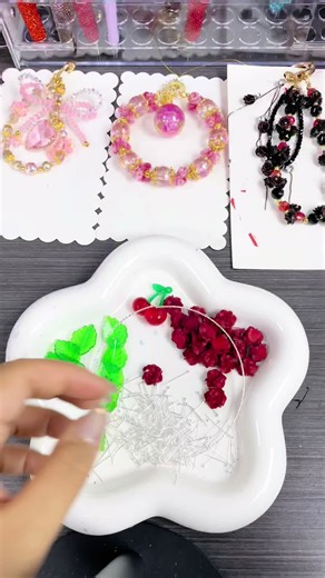 DIY Crystal & Soft Flower Charms Tutorial