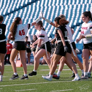 🏆 SECTION VI CHAMPS 🏆 Clarence and Pioneer High School are advancing to the Girls Flag Football Regionals this weekend! | Buffalo Bills