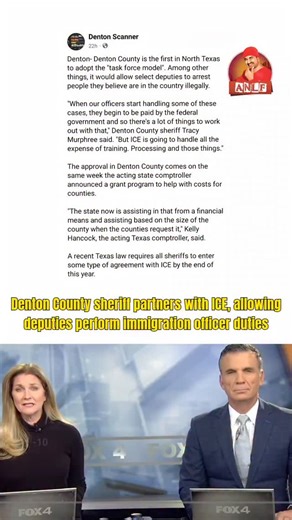 Denton County is the first in North Texas to adopt the "task force model". Among other things, it would allow select deputies to arrest people they believe are in the country illegally. "When our officers start handling some of these cases, they begin to be paid by the federal government and so there's a lot of things to work out with that," Denton County sheriff Tracy Murphree said. "But ICE is going to handle all the expense of training. Processing and those things." The approval in Denton Cou