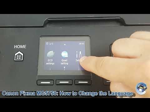 Canon Pixma MG5750: How to Change the Language